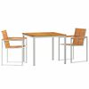 vidaXL Conjunto de Jantar para Jardim 3 unid.