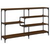 vidaXL Mesa consola 160x32x95 cm derivados madeira carvalho castanho