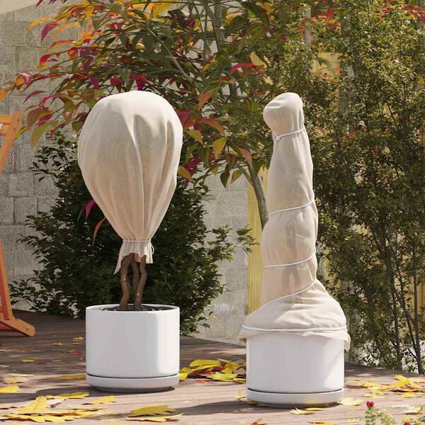 vidaXL Fleece de Prote&ccedil;&atilde;o Contra Geada para Plantas Bege 20 x 1,6 m