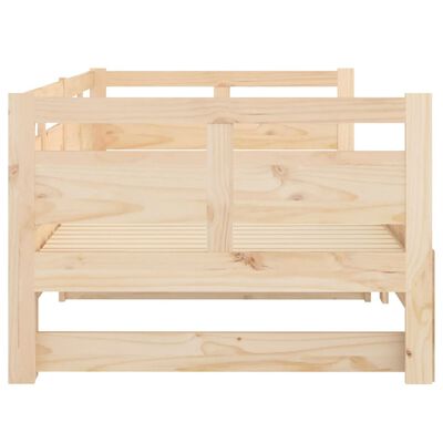 vidaXL Estrutura sofá-cama de puxar 2x(90x200) cm madeira pinho maciça