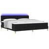 vidaXL Cama Box Spring LED com colch&atilde;o Preto 200 x 200 cm tecido