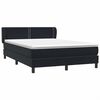 vidaXL Cama com molas/colch&atilde;o 140x210 cm veludo preto