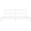 vidaXL Estrutura de cama com cabeceira 193x203 cm metal branco