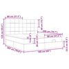 vidaXL Estrutura cama otomana colch&otilde;es 160x200 cm cinzento escuro