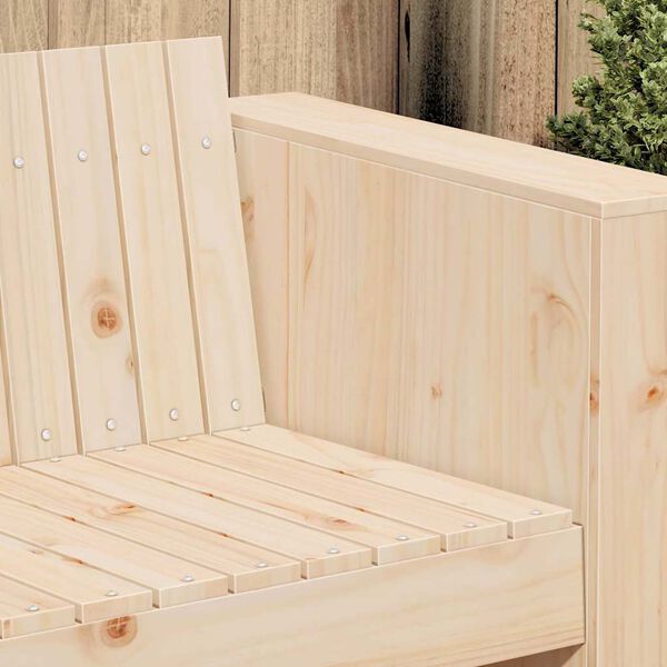 vidaXL Sofá de jardim Castanho 185,5 x 60 x 62 cm