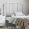 vidaXL Cabeceira de cama 100 cm metal branco