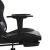 vidaXL Cadeira gaming massagens c/ apoio pés couro artif. preto