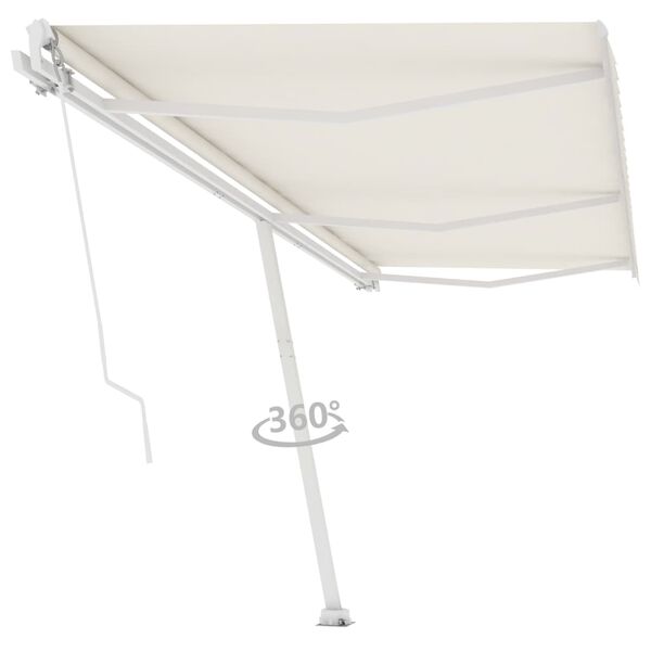 vidaXL Toldo retr&aacute;til manual independente 600x350 cm cor creme