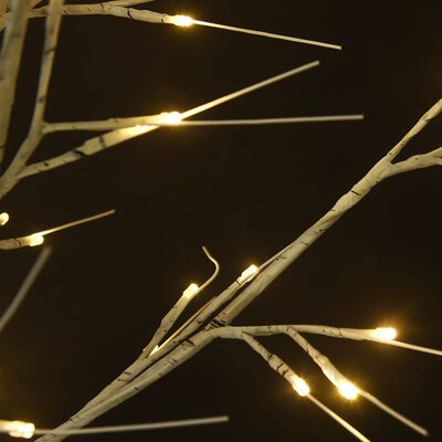 vidaXL Árvore de Natal 180 LEDs salgueiro int./ext. 1,8m branco quente