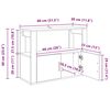 vidaXL Buffet Madeira antiga 80 x 30 x 60 cm Madeira processada