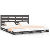 vidaXL Estrutura de cama 120x200 cm madeira de pinho maci&ccedil;a cinzento