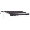 vidaXL Estrutura de Toldo Manual com LEDs Branco e Antracite 3 x 2 m