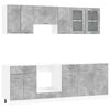 vidaXL Conjunto de arm&aacute;rios de cozinha Lyon 8 pcs 240 x 46 x 81,5 cm