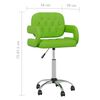 vidaXL Cadeiras de jantar girat&oacute;rias 4 pcs couro artificial verde