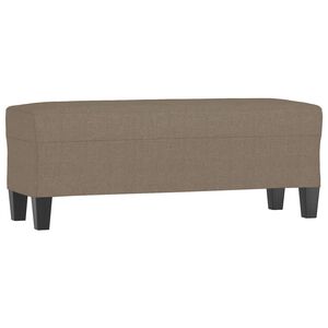 vidaXL Banco 100x35x41 cm tecido cinza-acastanhado