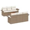 vidaXL Conjunto de Sof&aacute; de Jardim 7 unid. 6-N&uacute;mero de lugares