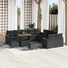 vidaXL Conjunto de Sof&aacute; de Jardim 13 pcs Preto vime PE