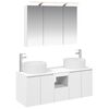 vidaXL Conjunto de Arm&aacute;rios para Banheiro 4 pcs Branco