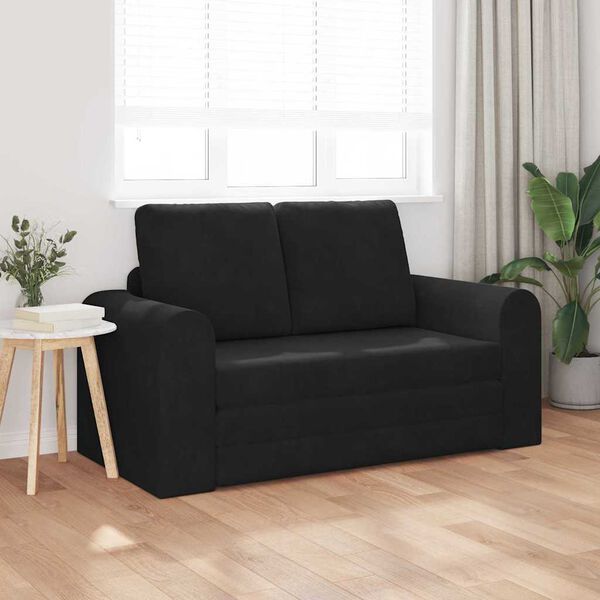 vidaXL Sof&aacute;-Cama 60cm Preto Veludo