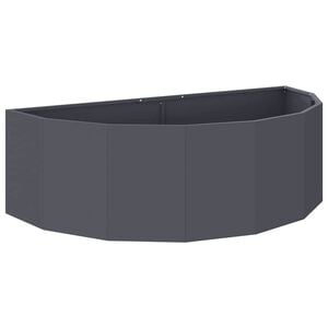 vidaXL Floreira Antracite 120 x 60 x 35 cm A&ccedil;o