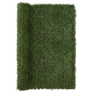 vidaXL Cerca Artificial Verde Claro 1,5 x 4 m PVC e A&ccedil;o