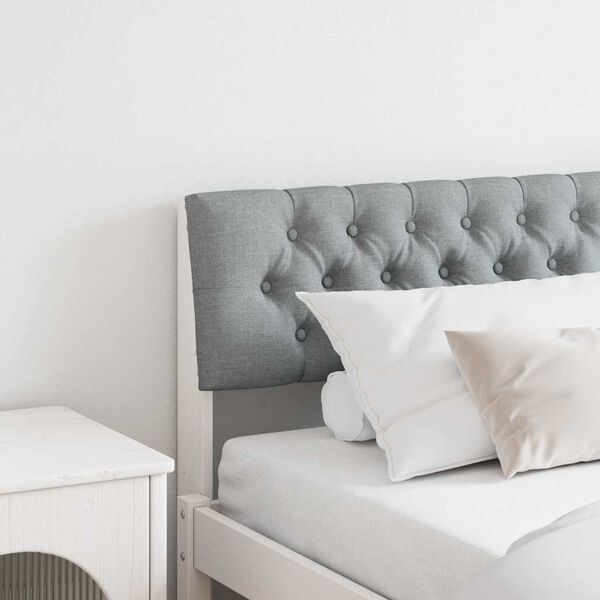 vidaXL Cabeceira estofada Cinzento-claro 200 cm