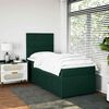 vidaXL Cama com molas/colch&atilde;o 100x200 cm veludo verde-escuro