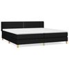 vidaXL Cama com molas/colch&atilde;o 200x200 cm tecido preto