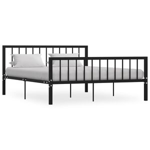 vidaXL Estrutura de cama metal 160x200 cm preto