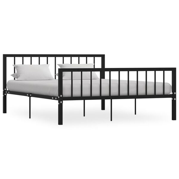vidaXL Estrutura de cama metal 160x200 cm preto