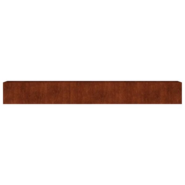 vidaXL Canteiro elevado de jardim 360x40x40 cm a&ccedil;o corten