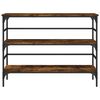 vidaXL Mesa consola 100x32x75 cm derivados de madeira carvalho fumado