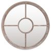 vidaXL Espelho de jardim p/ uso exterior ferro 60x4 cm cor de areia