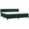vidaXL Cama com molas/colch&atilde;o 200x200 cm veludo verde-escuro