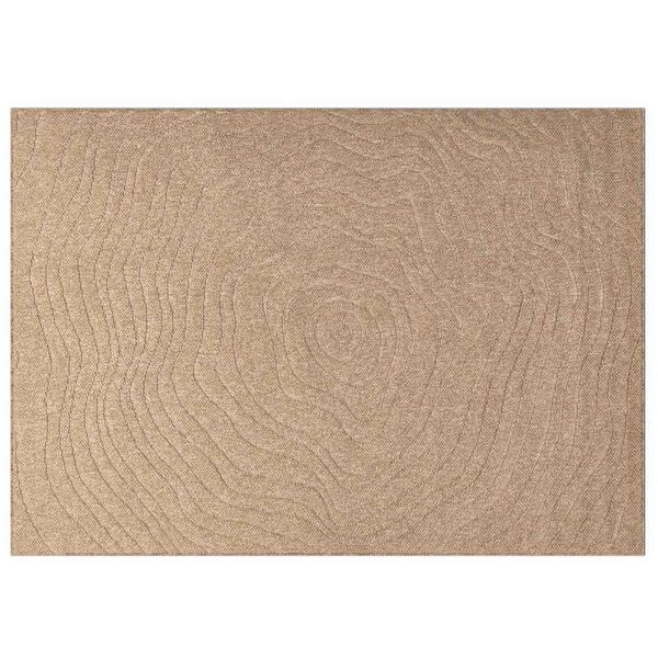 vidaXL Tapetes de &aacute;rea Moir&eacute; Retangular Natural 280 x 200 cm