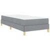 vidaXL Cama Box com colch&atilde;o Cinzento-claro 90 x 190 cm tecido