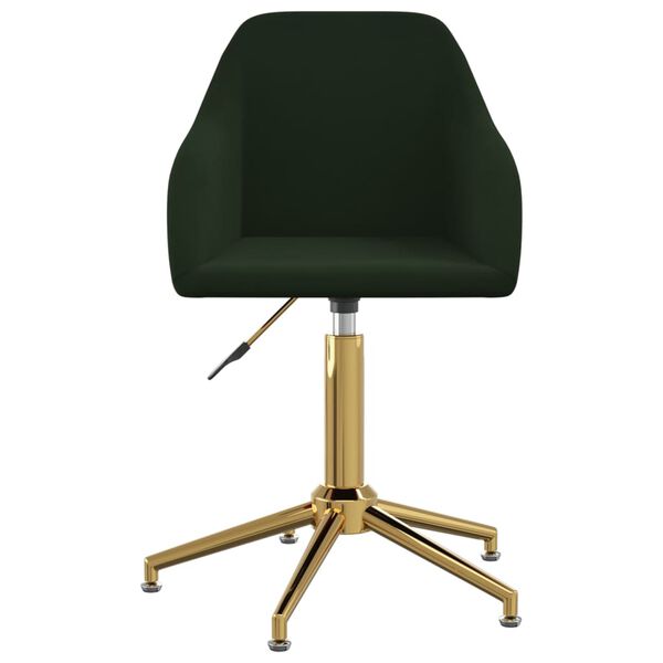 vidaXL Cadeiras de jantar girat&oacute;rias 2 pcs veludo verde-escuro