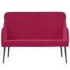 vidaXL Banco 110x76x80 cm veludo vermelho tinto