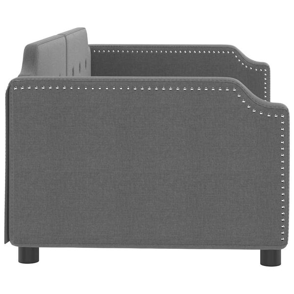 vidaXL Sof&aacute;-cama 80x200 cm tecido cinzento-escuro