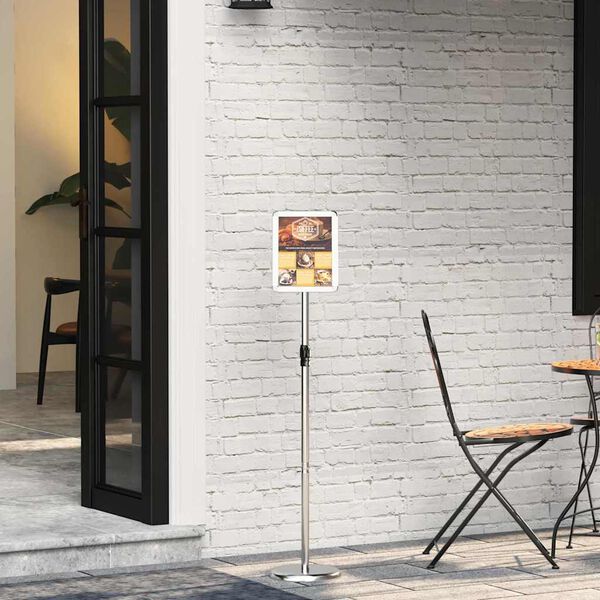 vidaXL Displays de Feira Prateado 25 x 25 x 125 cm Alum&iacute;nio