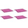 vidaXL Almofad&otilde;es p/ cadeira 4pcs 40x40x4 cm tecido rosa