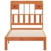 vidaXL Cama c/ estante sem colch&atilde;o 100x200cm pinho maci&ccedil;o castanho-mel