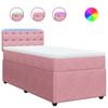 vidaXL Cama com molas/colch&atilde;o 100x200 cm veludo rosa