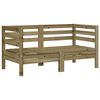 vidaXL Sof&aacute;s de canto para jardim 2 pcs madeira de pinho impregnada
