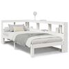 vidaXL Cama com estante sem colch&atilde;o 75x190 cm pinho maci&ccedil;o branco
