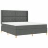 vidaXL Cama Box com colch&atilde;o Cinzeto 180 x 200 cm tecido