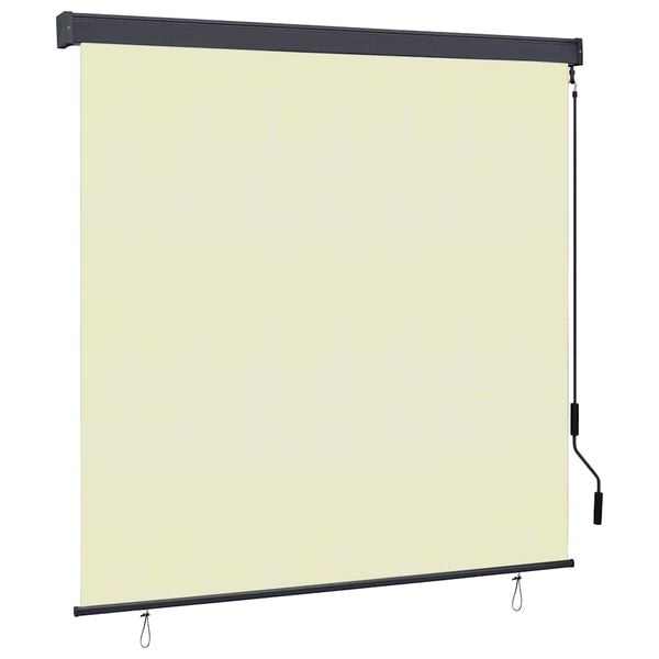 vidaXL Estore de rolo para exterior 170x250 cm creme