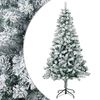 vidaXL &Aacute;rvore de Natal Artificial 120 cm PVC e A&ccedil;o Verde e Branco