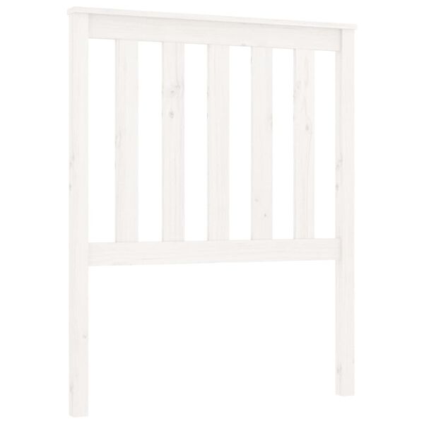 vidaXL Cabeceira de cama 81x4x101 cm pinho maciço branco