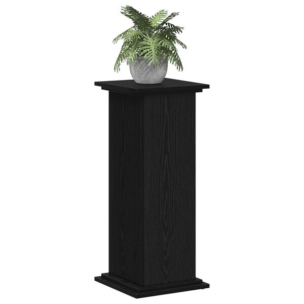 vidaXL Suporte para Plantas Carvalho Preto 33 x 33 x 80 cm
